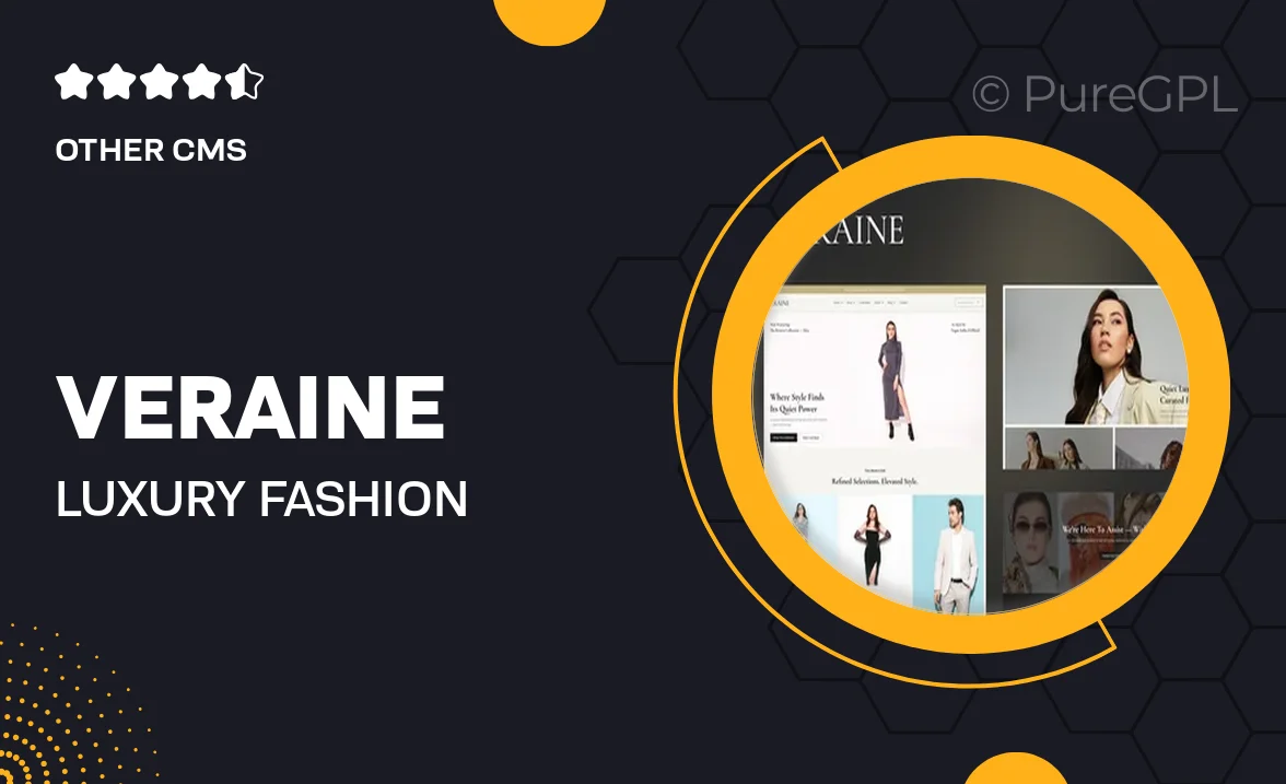 Veraine – Luxury Fashion Marketplace Elementor Template Kit