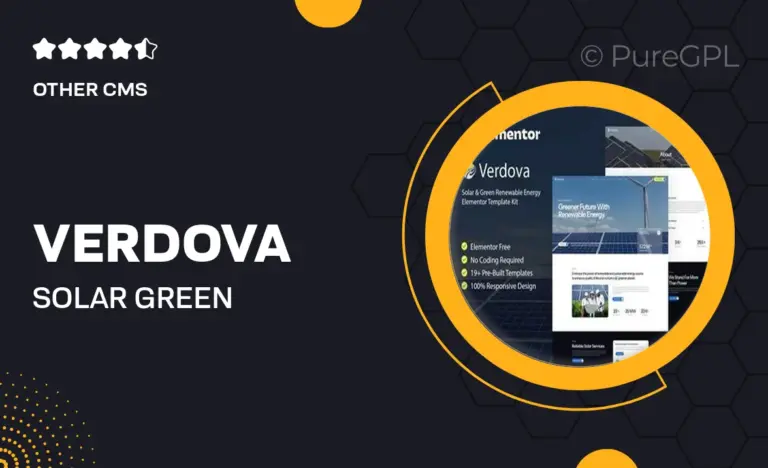 verdova solar green renewable energy elementor template kit