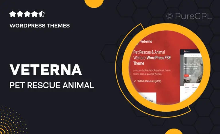 veterna pet rescue animal welfare fse wordpress theme
