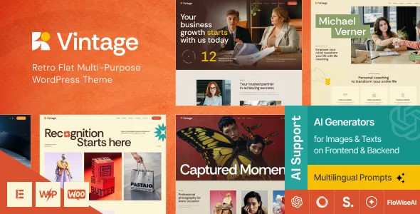 Vintage – Retro Flat Multi-Purpose WordPress Theme
