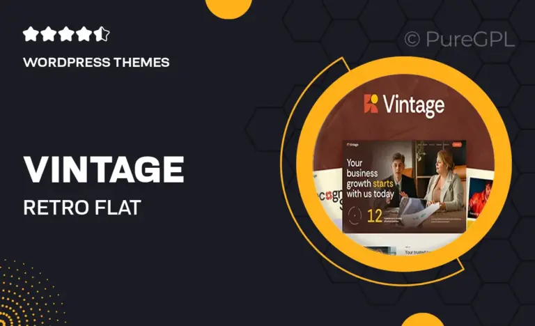 vintage retro flat multi purpose wordpress theme