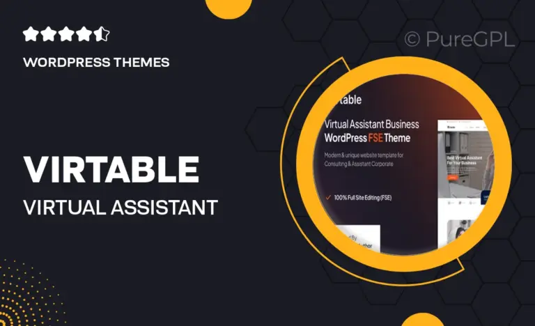 virtable virtual assistant business fse wordpress theme