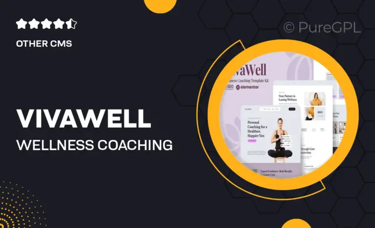 vivawell wellness coaching elementor template kit