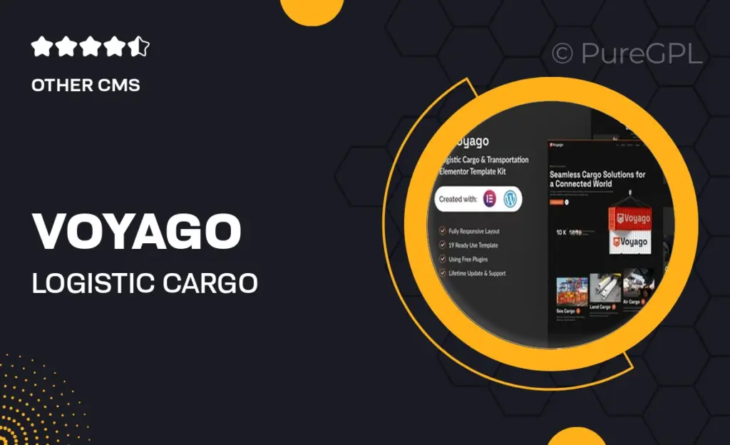 Voyago – Logistic Cargo & Transportation Elementor Template Kit
