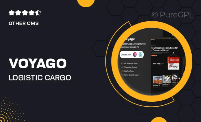 voyago logistic cargo transportation elementor template kit