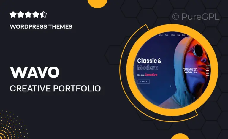 wavo creative portfolio agency theme