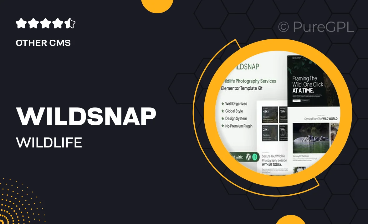 Wildsnap – Wildlife Photography Services Elementor Template Kit