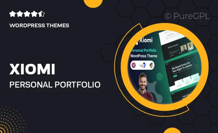 xiomi personal portfolio wordpress theme