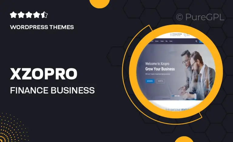 xzopro finance business wordpress theme