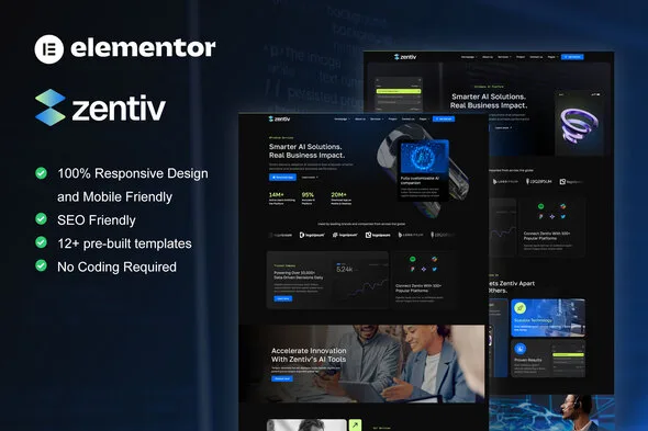 zentiv ai services digital company elementor kit 1