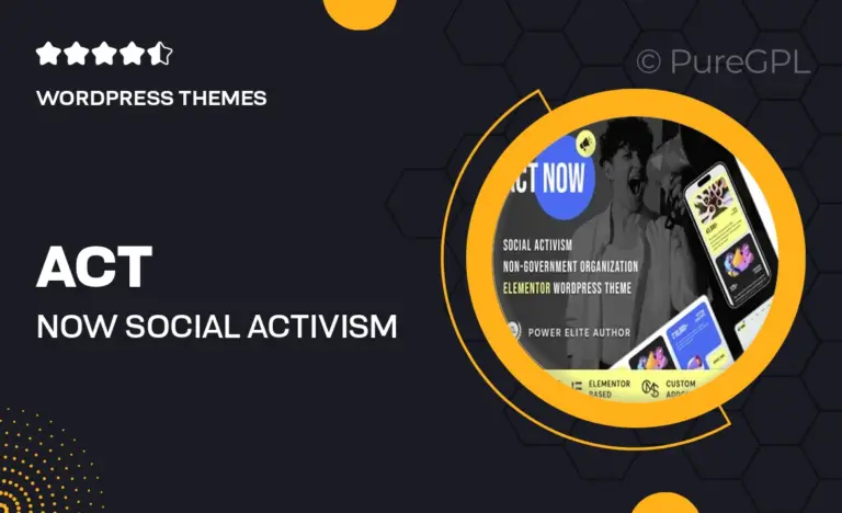 act now social activism ngo wordpress theme