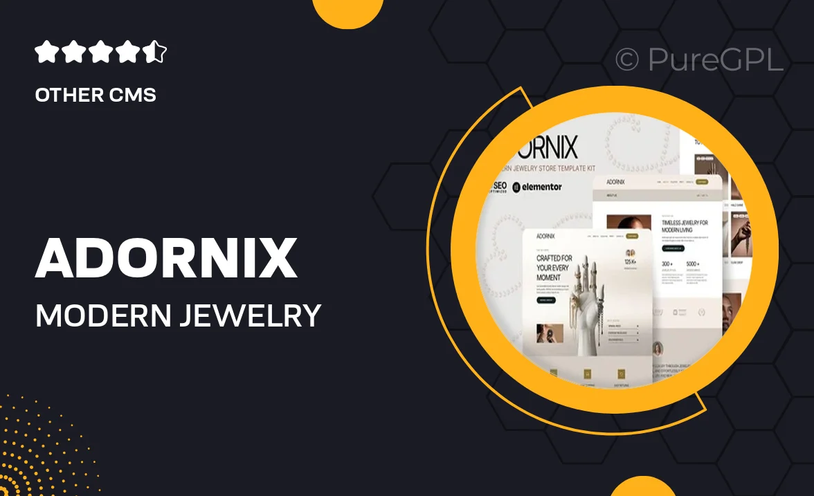 Adornix – Modern Jewelry Store Elementor Template Kit
