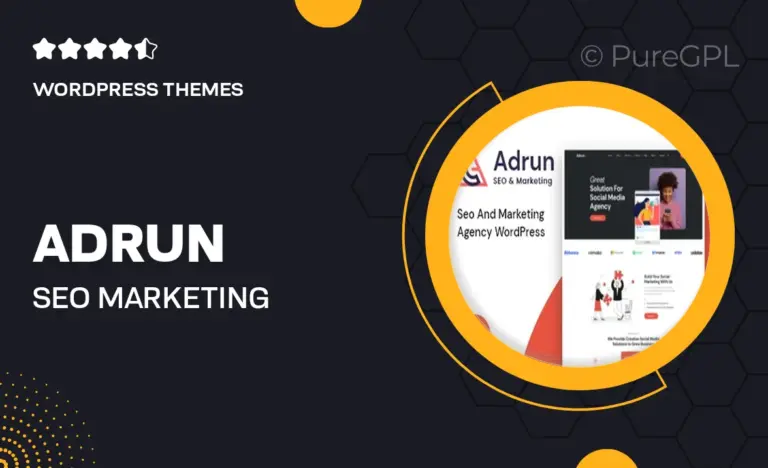 adrun seo marketing agency wordpress theme