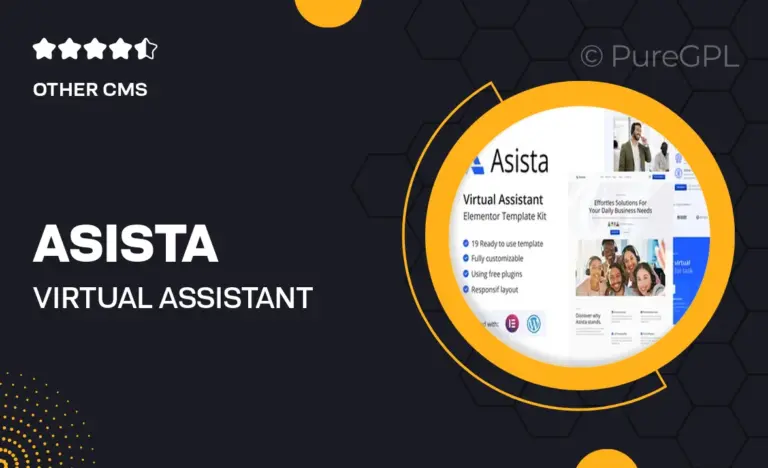 asista virtual assistant elementor template kit