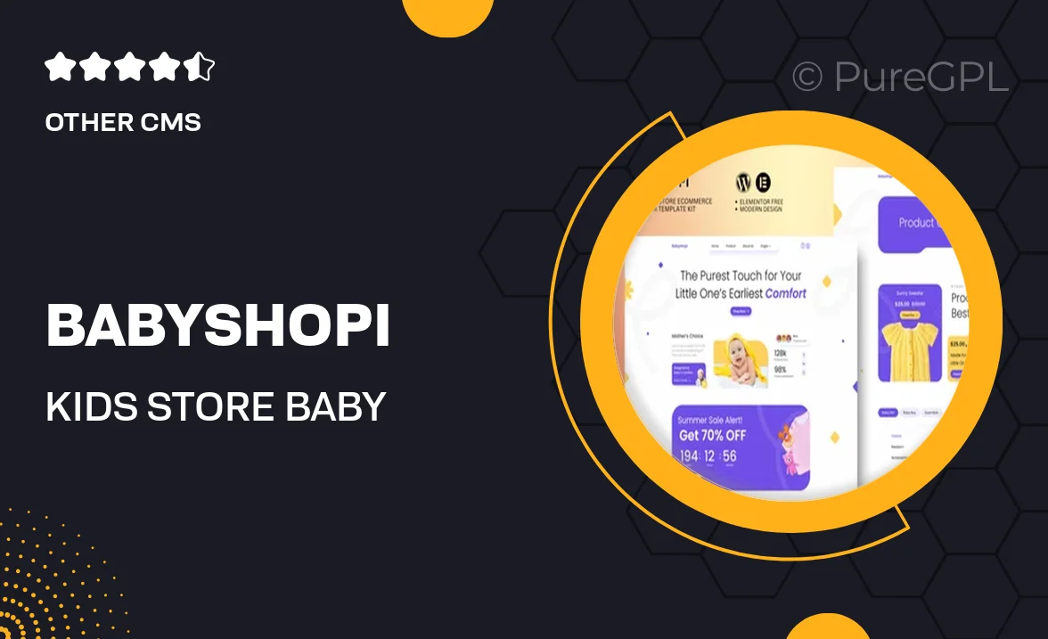 Babyshopi – Kids Store & Baby Shop Elementor Template Kit