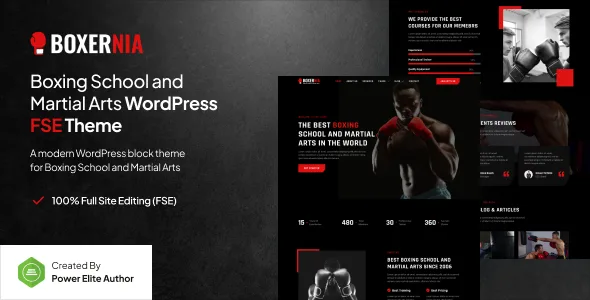 Boxernia – Boxing School & Martial Arts FSE WordPress Theme