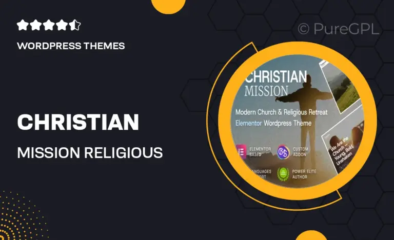 christian mission religious events retreats church wordpress theme