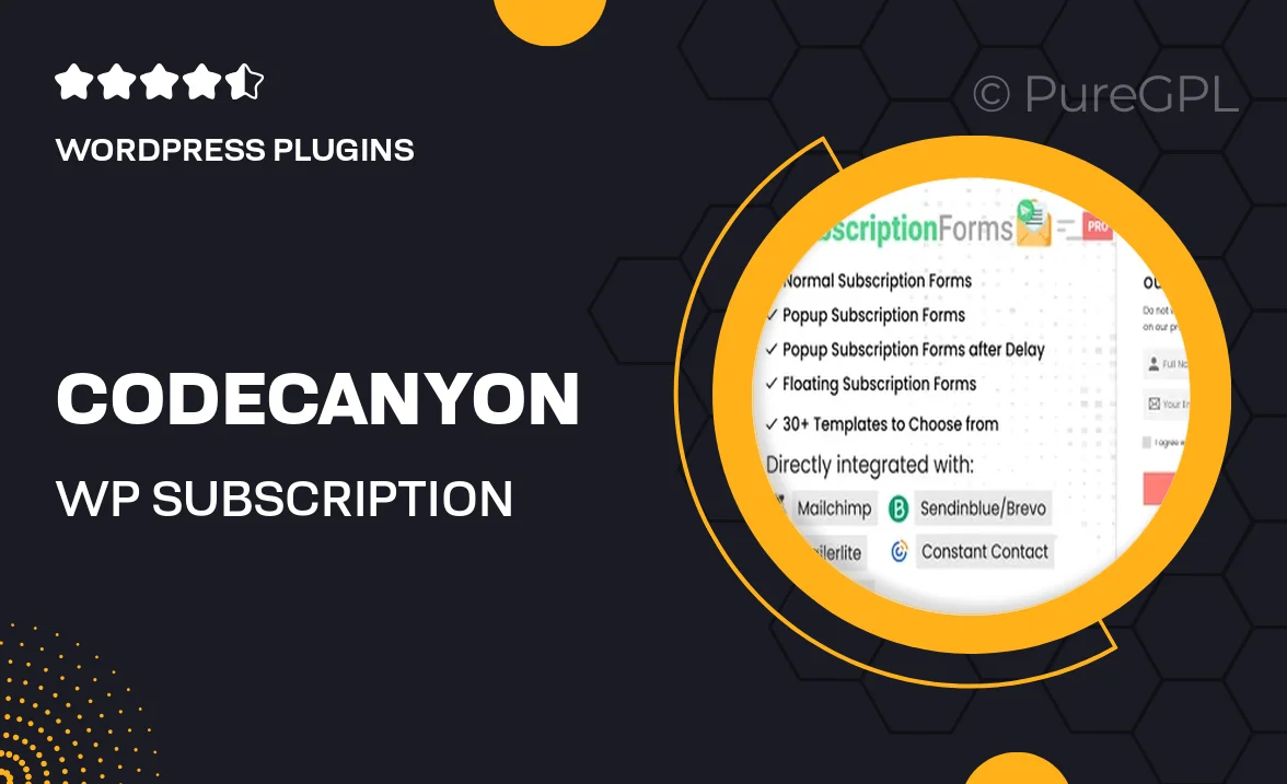 Codecanyon | WP Subscription Forms PRO
