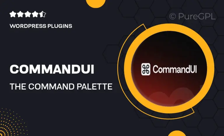 commandui the command palette for wordpress