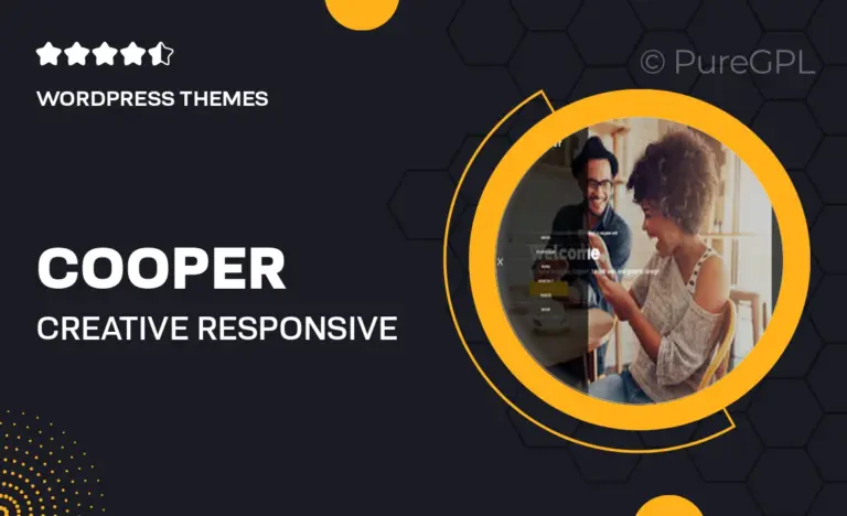 cooper creative responsive personal portfolio wordpress theme