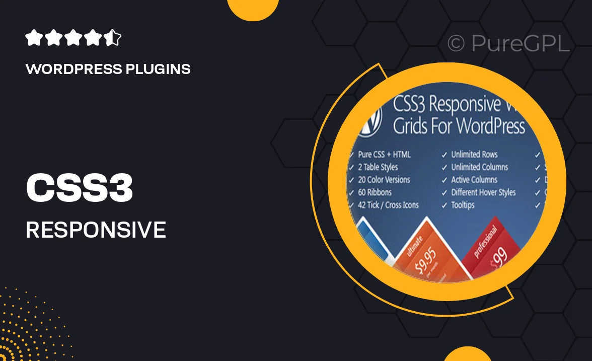 CSS3 Responsive WordPress Compare Pricing Tables