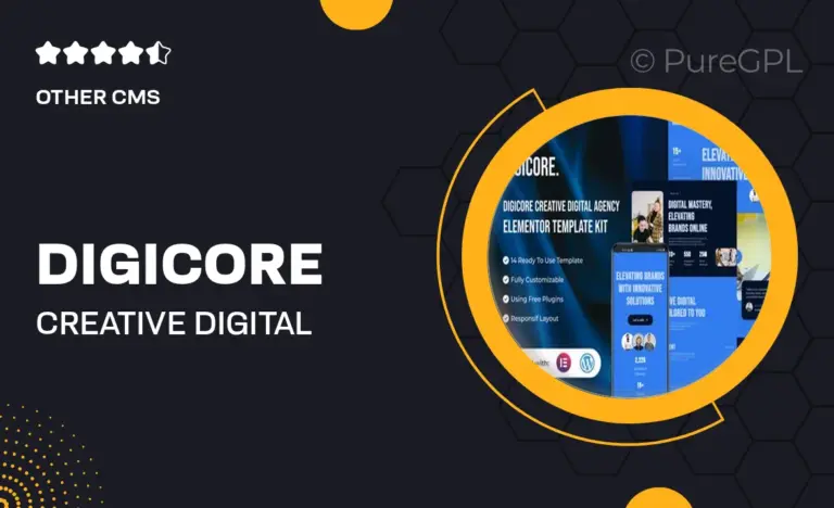 digicore creative digital agency elementor template kit