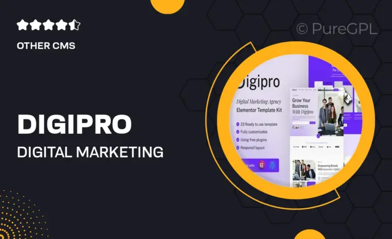 digipro digital marketing agency elementor template kit