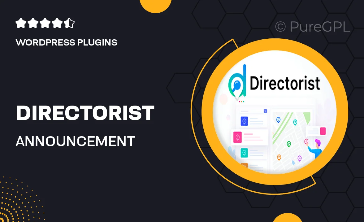 Directorist | Announcement