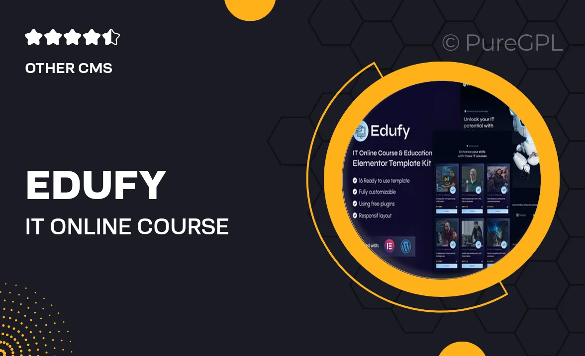 Edufy – IT Online Course & Education Elementor Template Kit