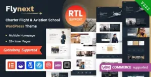 Flynext – Multipurpose Aviation WordPress Theme + RTL