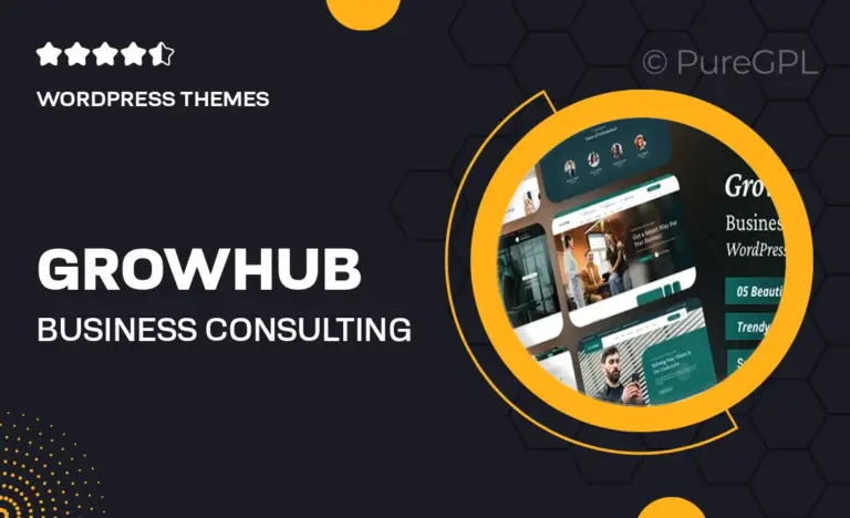 growhub business consulting wordpress theme