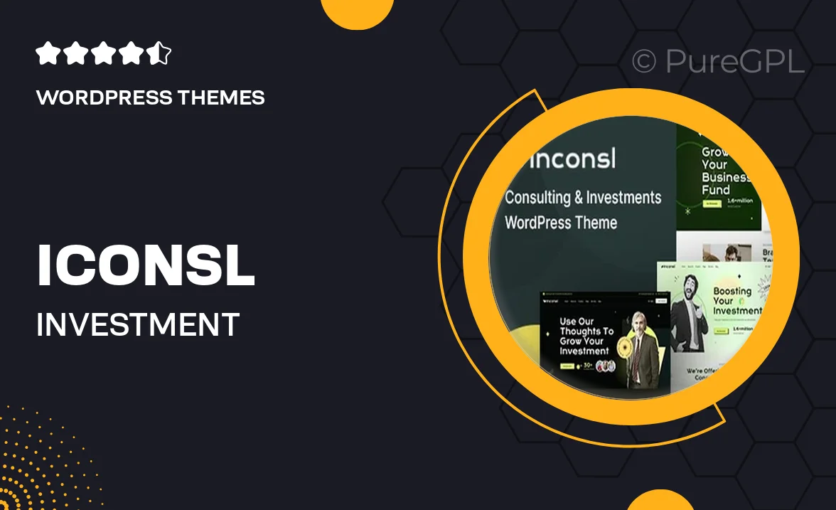 Iconsl – Investment Consulting WordPress Theme