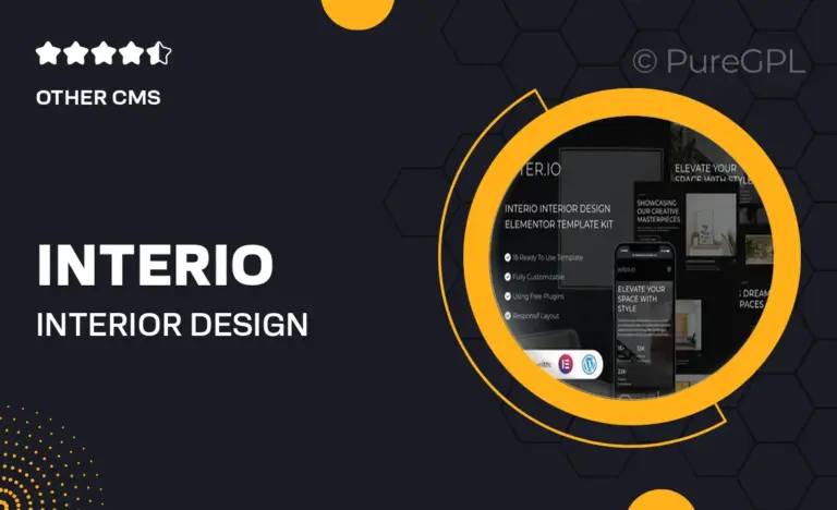 interio interior design elementor template kit