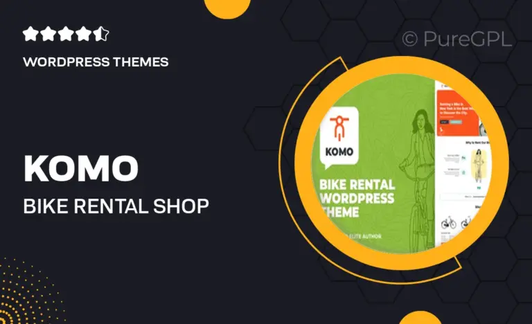 komo bike rental shop wordpress theme