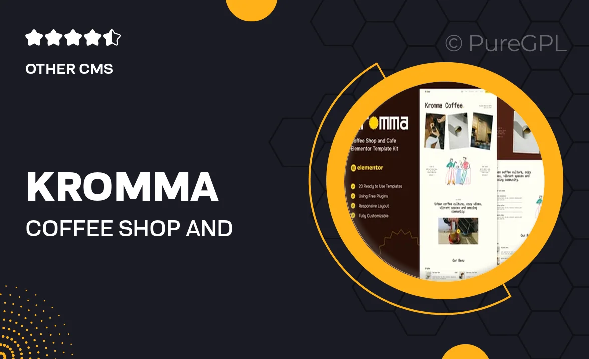 Kromma – Coffee Shop and Cafe Elementor Template Kit