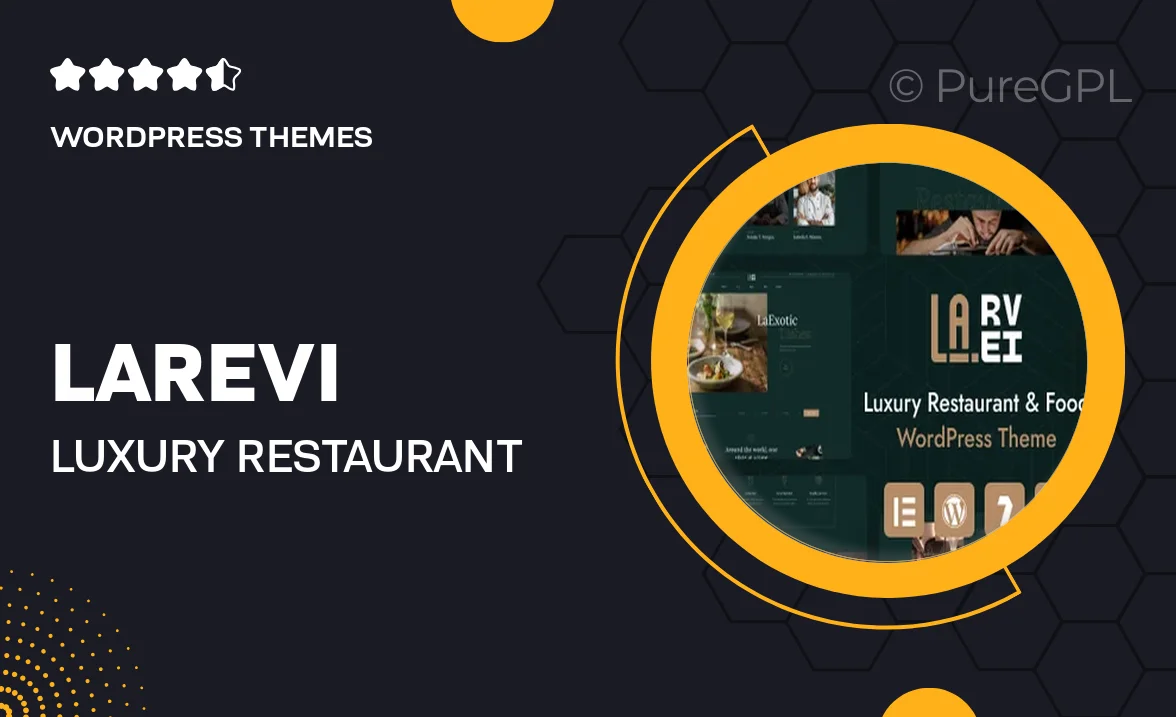 La.Revi – Luxury Restaurant WordPress Theme