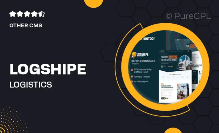 logshipe logistics transportation elementor template kit
