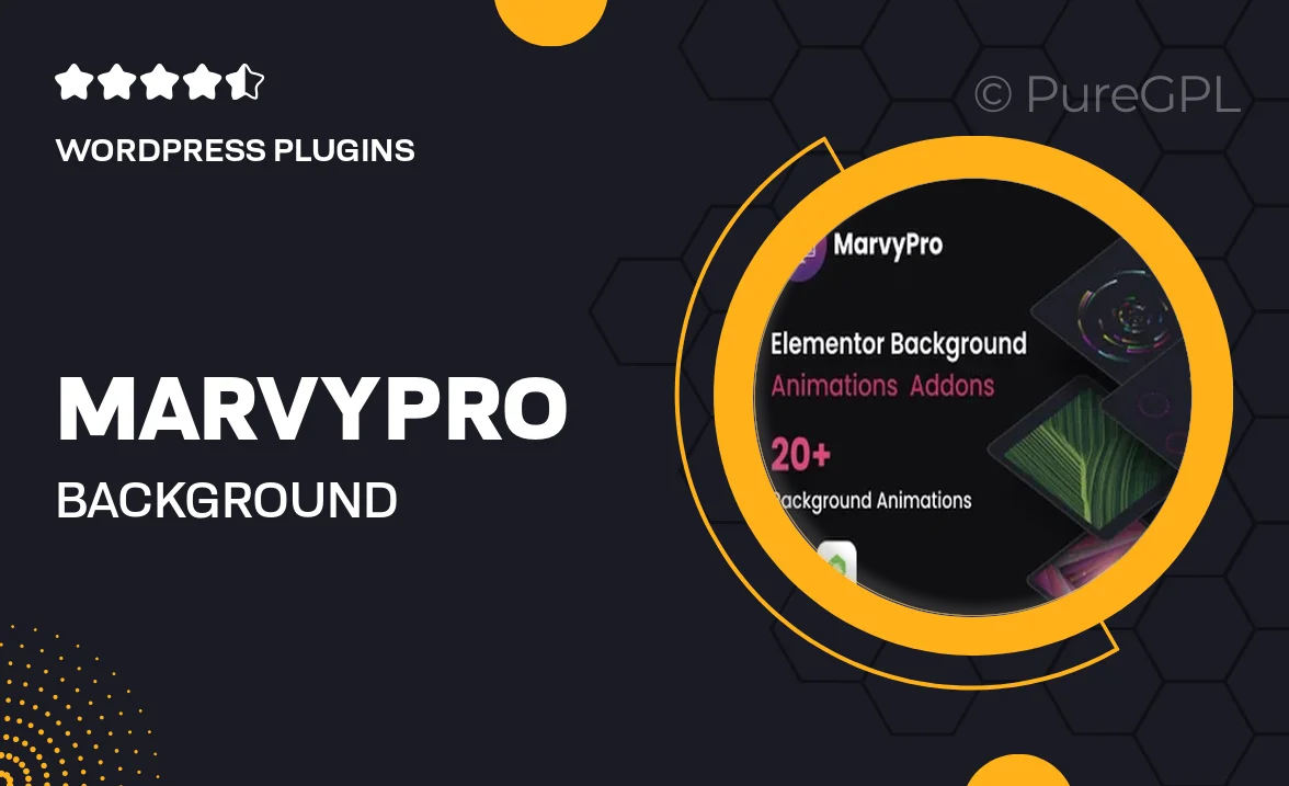 MarvyPro – Background Animations for Elementor