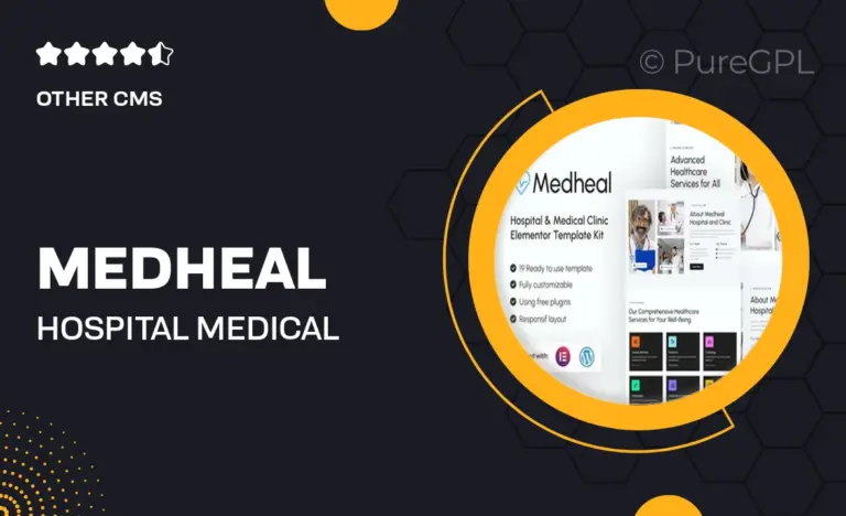 medheal hospital medical clinic elementor template kit