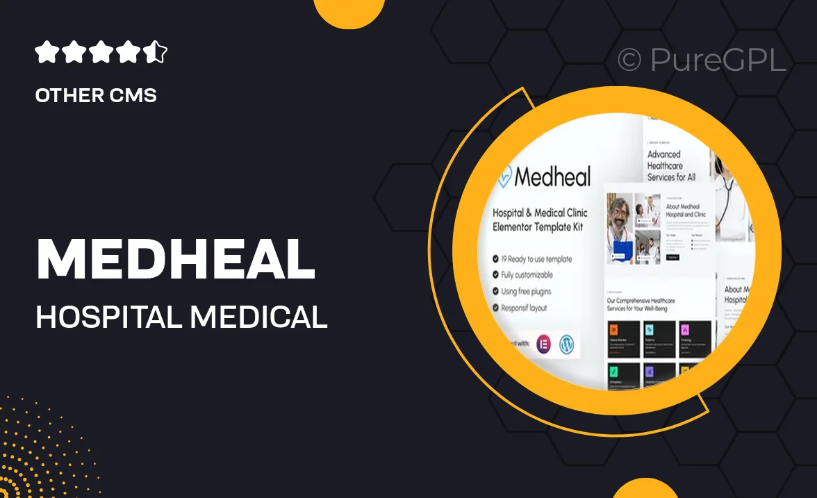 Medheal – Hospital & Medical Clinic Elementor Template Kit