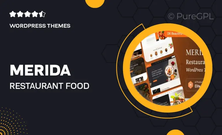 merida restaurant food wordpress theme