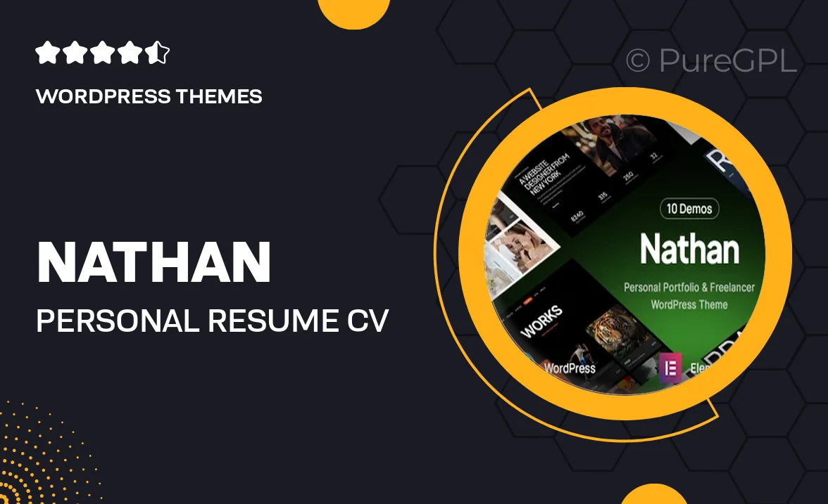 Nathan – Personal Resume CV Portfolio WordPress Theme