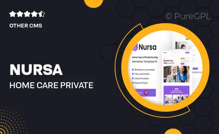 nursa home care private nursing services elementor template kit