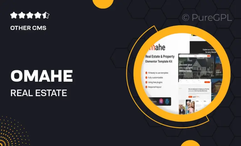 omahe real estate property elementor template kit