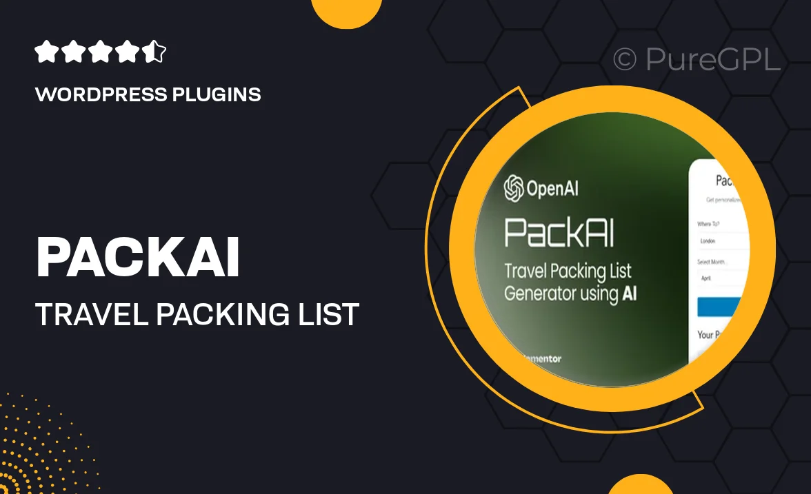 PackAI – Travel Packing List Generator for WordPress