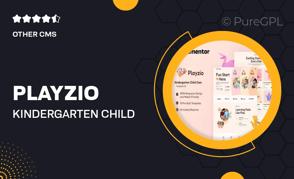 Playzio – Kindergarten Child Care Elementor Template Kit