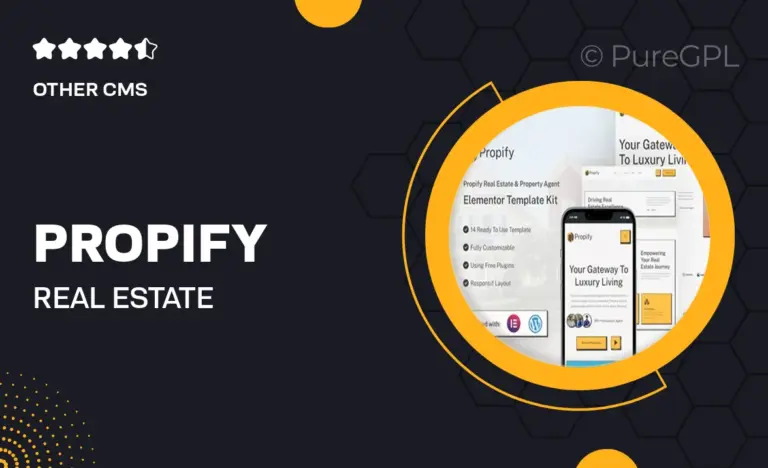propify real estate property agent elementor template kit