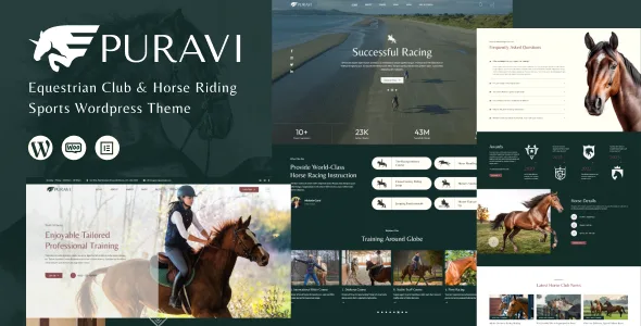 Puravi – Equestrian & Horse Riding Club WordPress Theme
