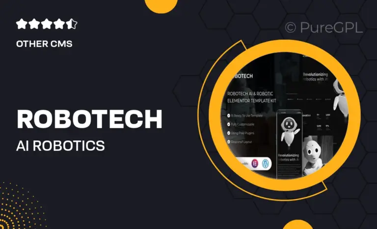 robotech ai robotics elementor template kit