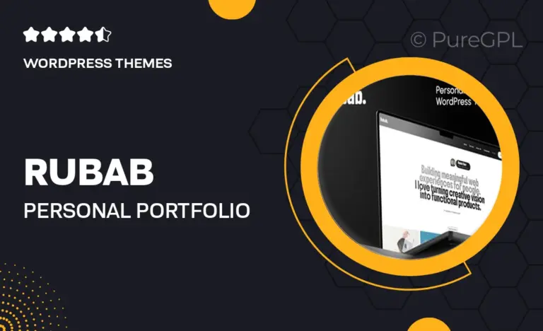 rubab personal portfolio wordpress theme